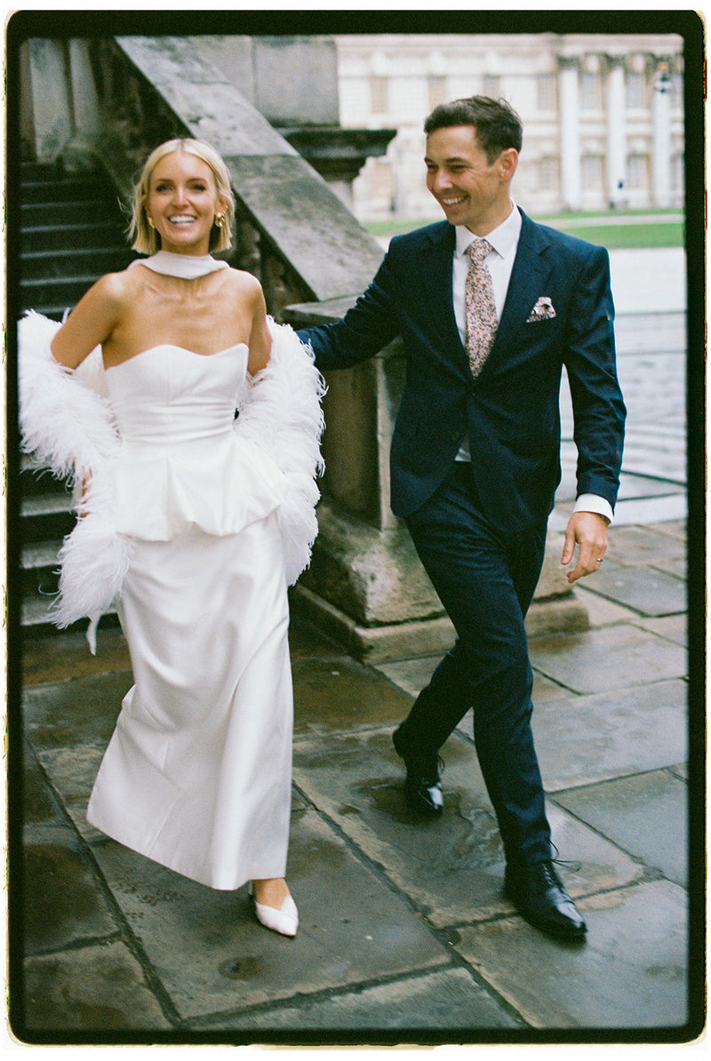 Polly Sayer got married in bespoke Florrie slingbacks