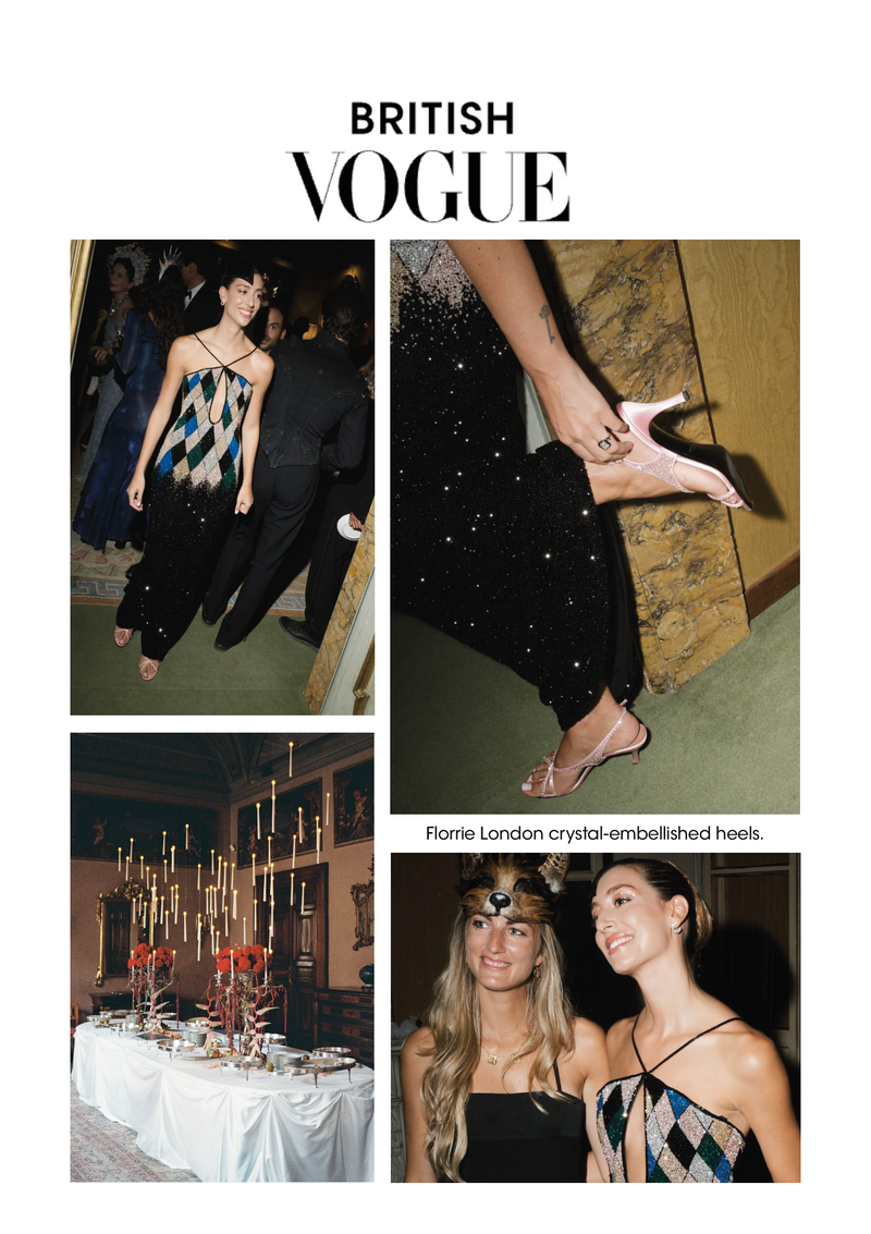 The bride wore custom Florrie and archive Armani Privée