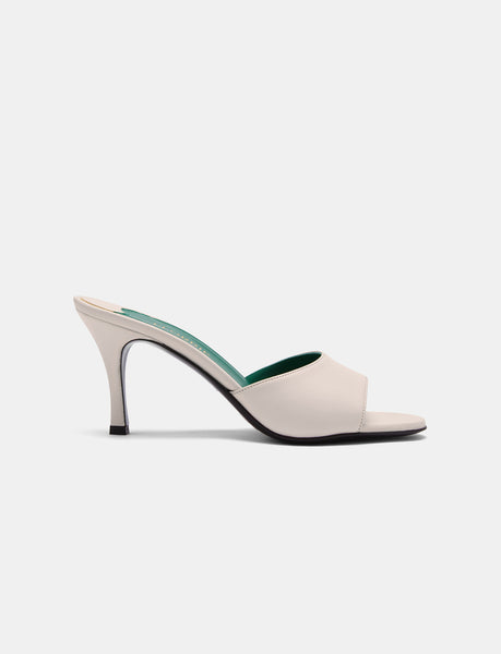 Lucia Mule 75 – Leather Heeled Mule Made in Italy | Florrie London